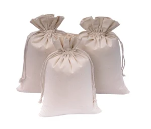 Muslin bag with top Cuff